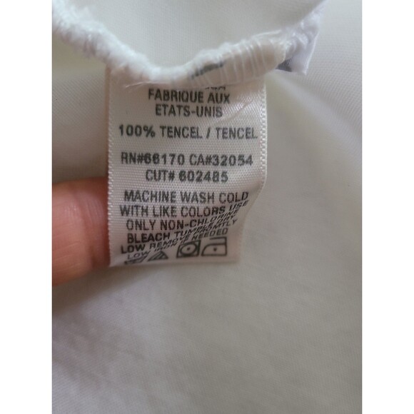 Cloth & Stone White Tencel Button Up Shirt Sz S - Picture 7 of 7